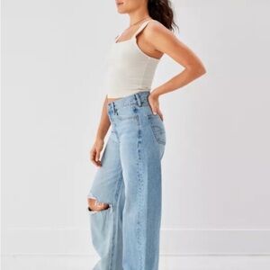 American Eagle Wide Leg Crop Jeans | Size 8
